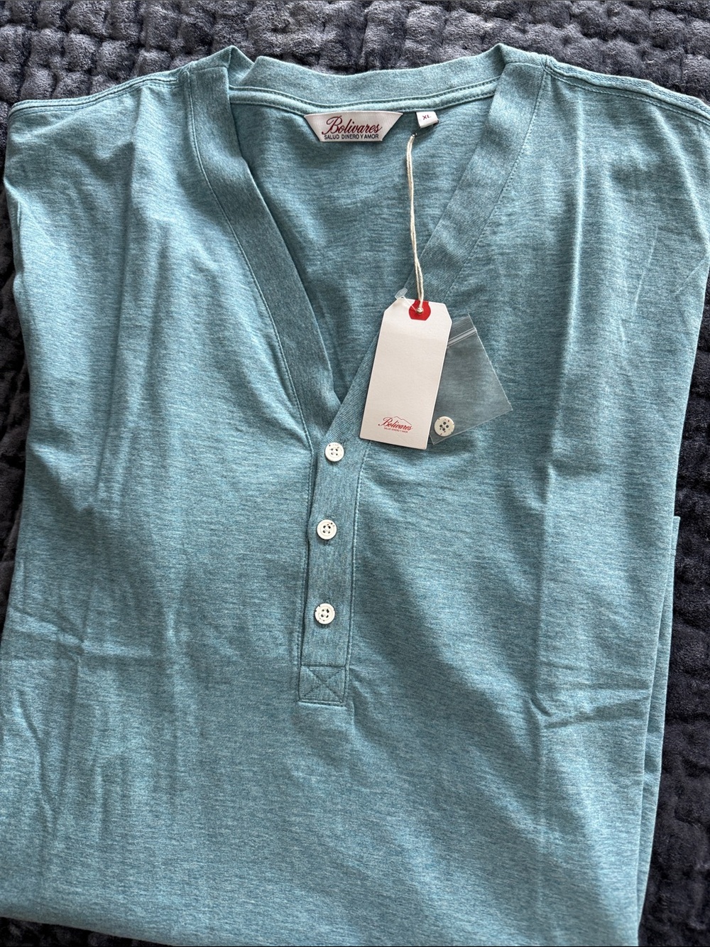 Men’s Sky Blue Henley Shirt
